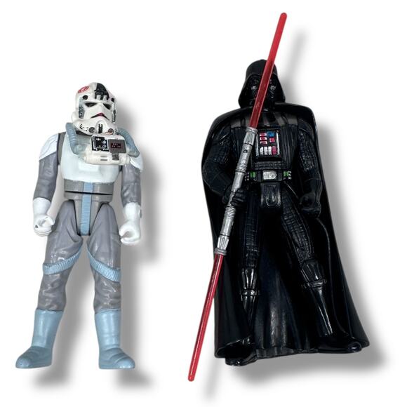 Vintage Star Wars Darth Vader & AT-AT Driver Action Figures 1997 Lot of 2 - Picture 1 of 7